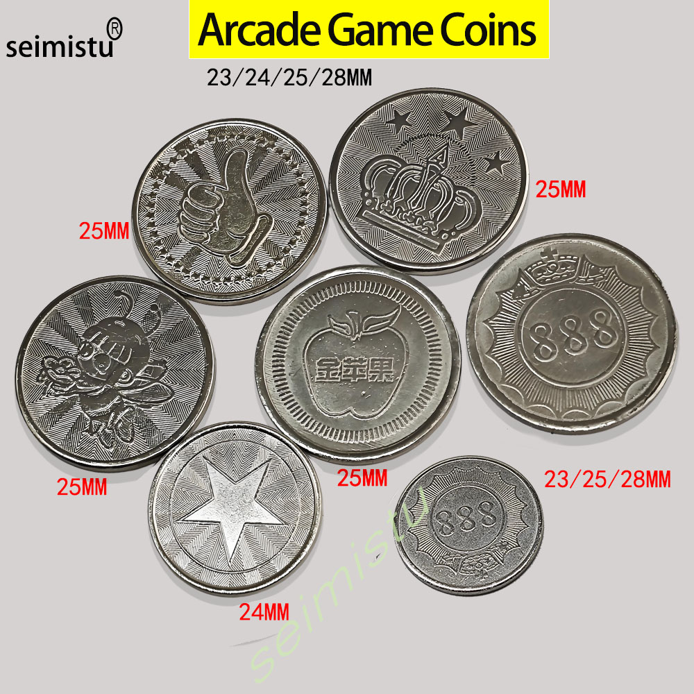 Arcade Vending Machine - 100 szt. Stal nierdzewna 23/24/25mm Monety